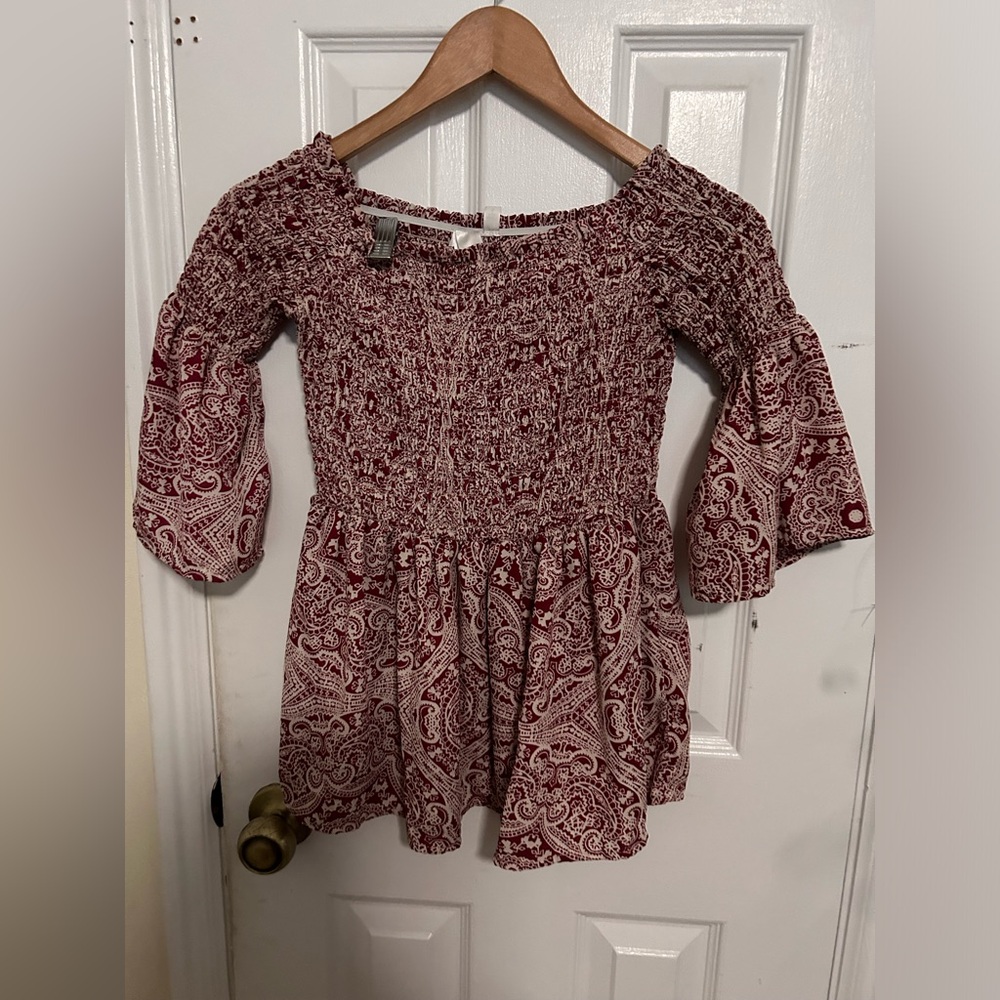 Society Girl red blouse size small